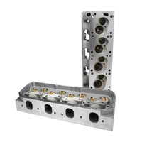 Proflow Cylinder Heads SuperMax 220, Bare, Aluminum, SB Ford 302,351 Cleveland 3V 60cc Chamber, 220cc Intake Runner, 630HP, Pair