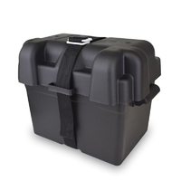 Proflow Universal Battery Box Plastic External Size 340L x 245W x 270H, Suit Camping Boating, Cars, Regular Battery