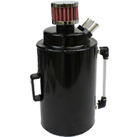 Proflow Oil Breather Catch Tank 2L w/Breather, Black