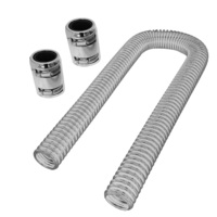 Proflow Radiator Hose Flexible, Stainless Steel Chrome Kit, .36in. Length