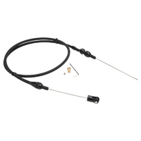 Proflow Throttle Cable, LS Chev,For Holden Commodore,Black Braided Stainless Wire, 36 in. Length