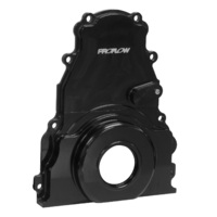 Proflow Timing Cover, 2-Piece, For Holden/Chevrolet LS1/LS2/LS3 Engines, Billet Aluminium, Black Anodised