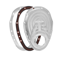Proflow Timing Cover, 2-piece, Billet Aluminium, Silver Anodised, SB For Chevrolet V8 Small Block, Kit,