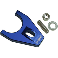 Proflow Distributor Hold-Down Clamp, Billet Aluminium, Blue, Stud Mount, SB For Ford, Each