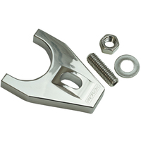 Proflow Distributor Hold-Down Clamp, For Ford SB, Billet Aluminium, Polished, Stud Mount, Each