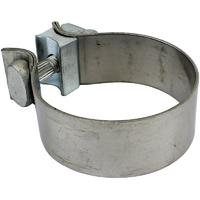 Proflow Exhaust Clamp, Band Clamp, 4.00 in. Diameter, 430 Stainless Steel, Natural, Each