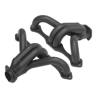 Proflow Exhaust Headers, 1- 5/8'' Tight-Fit Block Huggers SB Chev, Black Ceramic, Set 