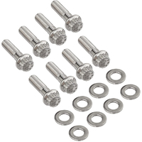 Proflow Header Bolts, Hex Head, M8 x 1.25 mm x 25mm Length, Stainless Steel, For Chev/Holden LS Engine, Set of 12