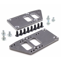 Proflow Engine Mounts Aluminium, Motor Mount Plate, Bolt-In, LS Conversion, Adjustable, Raw Finish, Pair