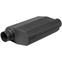 Proflow Muffler, Black Flow Chamber 2-1/4in. Side Inlet To 2-1/4in. Side Outlet