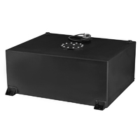 Proflow Fuel Cell, Tank, 15g, 57L, Aluminium, Flat Bottom, Black 510 x 4600 x 260mm, With Sender Two -10 AN Female Outlets, Each