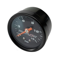 Proflow Fuel Pressure Gauge 0-15PSI Black body/Black Face
