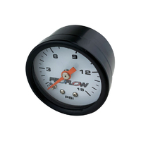 Proflow Fuel Pressure Gauge 0-15PSI Black body/White Face