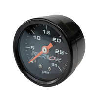 Proflow Fuel Pressure Gauge 0-30PSI Black body/Black Face