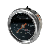 Proflow Fuel Pressure Liquid Filled Gauge 0-30PSI Stainless Body/Black Face