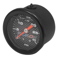 Proflow Fuel Pressure Gauge 0-30PSI Black Liquid Filled