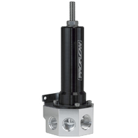 Proflow Fuel Pressure Regulator, 4-Port, Ultra High Flow, 40-100 PSI, Universal, Black Anodised, Each