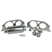Proflow Billet Bracket Kit, Polished, With Fuel Filter AN10 & AN06 Adaptors