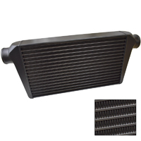 Proflow Intercooler Aluminium Universal Tube & Fin 500 x 300 x 100mm 3in. Outlets, Black