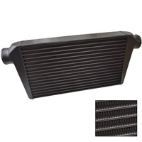 Intercooler Aluminium Universal Tube & Fin 500 x 300 x 76mm 3in. Outlets, Black