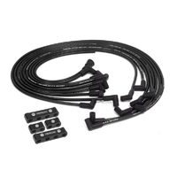 Proflow Spark Plug Pro Lead Wires Set, 8.8mm Spiral Core , Black, Black Boots 90 Degree Boots, Universal, V8 with Separator Set