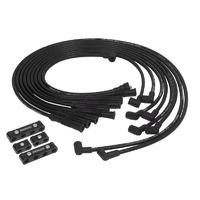 Proflow Spark Plug Pro Lead Wires Set, 8.8mm Spiral Core, Black, Black Boots Straight Boots, Universal, V8 with Separator Set
