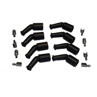 Proflow Spark Plug Boot and Terminal Kit, Black 45deg, Chev For Holden, LS, Kit