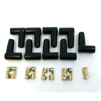 Proflow HEI Boots and Terminals Kit, 90 Degree, Black Boots, Set of 8