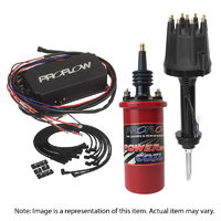 Proflow Ignition Combo Kit, Pro Series Billet Distributor, Pro Lead Wires 8.8mm, Ignition CDI 6AL, Striker Coil SB For Chrysler 318, 360