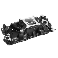 Proflow Intake Manifold, AirDual , Aluminium, Black Square/Spread Bore, For Chevrolet, Small Block