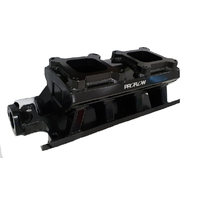 Proflow SuperMax Intake Manifold, Tunnel Ram, Fabricated Black, Dual Carburetted, SB Ford 289-302W 