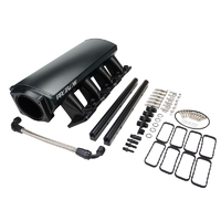 Proflow SuperMax EFI Intake Manifold Kit, Low Profile, For Holden Commodore LS1/LS2, Fabricated Black, w/Fuel Rails, 92mm Bore