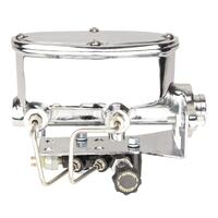 Master Cylinder, Aluminum, Polished, 1-1/8 in. Bore, Dual Bowl, Universal, Adjustable Valve Kit
