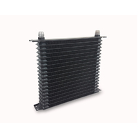 Proflow Oil Cooler, Ultra Pro Aluminium Black, 19-Row 340mm x 270mm x 50mm Female AN10 lnlet/Outlet