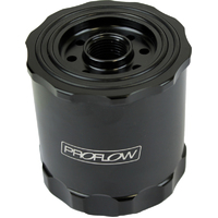 Proflow Reusable Oil Filter, Spin-On, 3/4"-16 & 13/16"-16, Billet Aluminium, Black