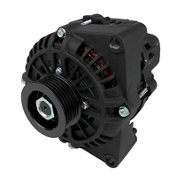 Proflow Alternator Power Spark, 140 Amp, For Holden Commodore LS VT, VX, VY, Internal Regulator, Black Wrinkle, Serpentine Pulley, Each