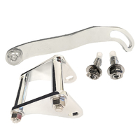 Proflow Power Steering Pump Bracket Mounting BB Chev Short Water Pump kit, Chrome