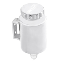 Proflow Power Steering Reservoir, Remote, Aluminium, Polished, Universal 120mm x 90mm Male AN10