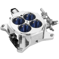 Proflow Quad Throttle Body, 4 Barrel, Universal, EFI, 4150 Square Bore, 1375 CFM, Billet Aluminium, Polished