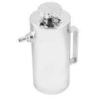 Proflow Radiator Overflow Tank, Universal Aluminium, 2.5L, 120mm Diameter, 250mm Height, Polished