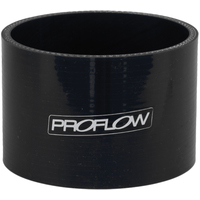 Proflow Hose Tubing Air intake, Silicone, Straight, 1.25'', Black