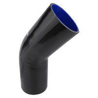 Proflow Hose Tubing Air intake, Silicone, Coupler, 3.00in. 45 Degree Elbow, Black