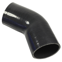 Proflow Hose Tubing Air intake, Silicone, Coupler, 5.00in. 45 Degree Elbow, Black