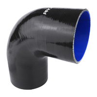 Proflow Hose Tubing Air intake, Silicone, Coupler, 2.00in. 90 Degree Elbow, Black