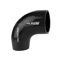 Proflow Hose Tubing Air intake, Silicone, Reducer, 2.00in. - 2.25in. 90 Degree Elbow, Black