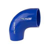 Proflow Hose Tubing Air intake, Silicone, Reducer, 3.00in. - 3.50in. 90 Degree Elbow, Blue