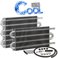 Proflow Fluid Cooler, Transmission, Tube, Fin, Natural, 5 in. x 15.875 in. x 0.75 in., 3/8 in. Inlet, Outlet