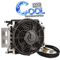Proflow Transmission Cooler Kit, Dual Core, 15.75'' x 11.5'' x 5.0'', 10'' 650CFM Fan, AN6 Inlets
