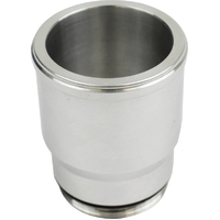 Proflow Inlet Fittings, Aluminium, 1.750 in. Hose to 1 3/16 in. Straight Cut Male, Silver Anodised