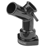 Proflow Water Neck, Billet Aluminium, Black Anodised, 45 Degree, Swivel, For Mazda Series 4, Billet Cap Neck